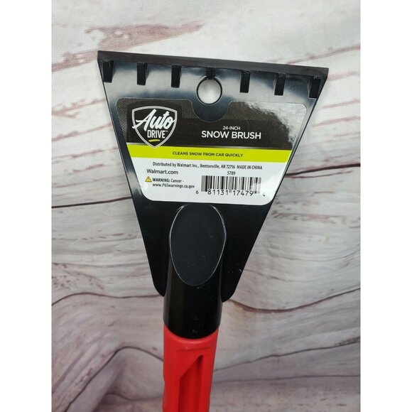 Auto Drive Winter Driving Snow Brush & Ice Scraper, 24″ Length, Red - Picture 3 of 9